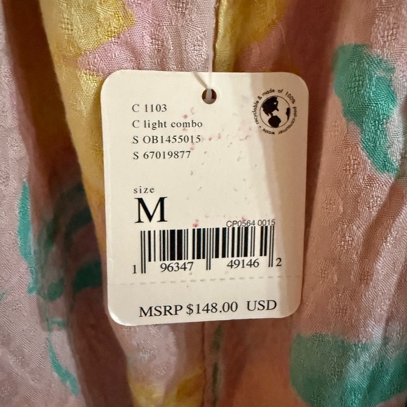 Free People Wisteria Maxi Dress Floral Open Back Keyhole NWT Size M - Picture 9 of 9